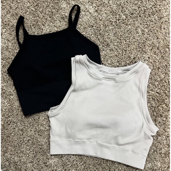 2 ~ PRO-FIT Women's Sports Bra Black & Tan ~ Size M - Picture 1 of 9